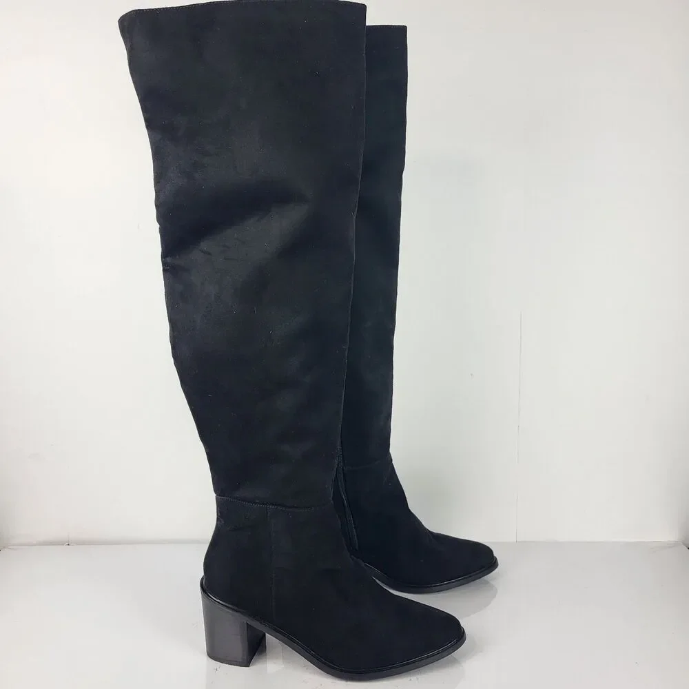 Seychelles Women’s Paradise City fabric Over the Knee Boots Black Size 8.5